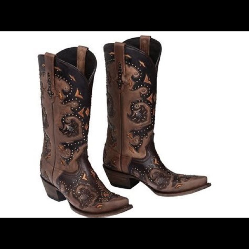 Lucchese Brown Fiona Boots Size 7C